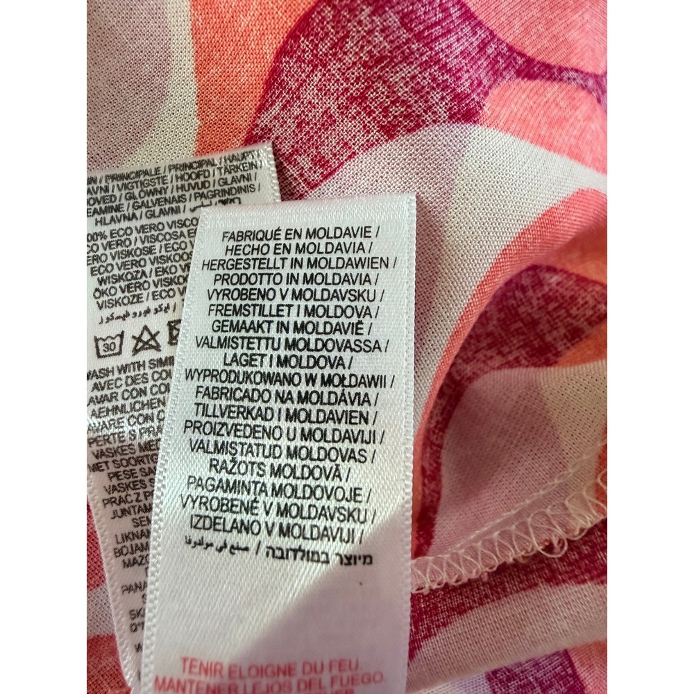 Nobody's Child Alexa Midi Dress Retro Wavy Print Pink Orange Size 16 (UK)/12 US - Picture 9 of 15